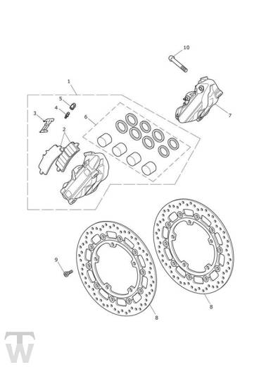 Bremse vorn - Speed Triple R ab FIN 735437