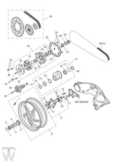 Hinterrad - Speed Triple R ab FIN 735437