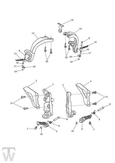 Fussrasten - Speed Triple R ab FIN 735437