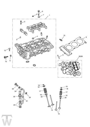 Zylinderkopf - Speed Triple R ab FIN 735437