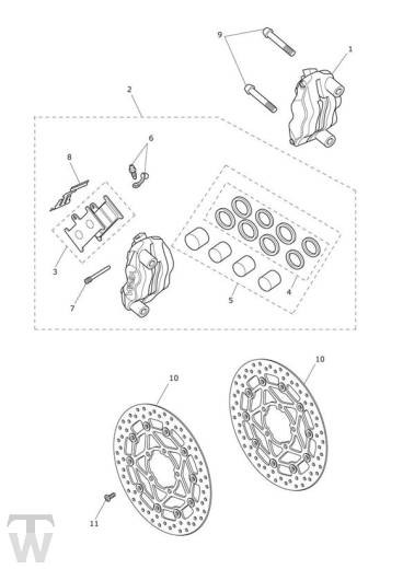 Bremse vorn - Street Triple & RX ab FIN 560477