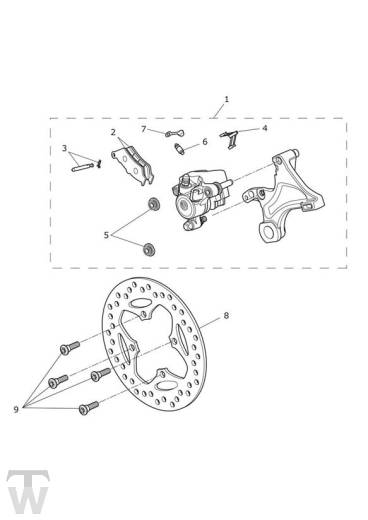 Bremse hinten - Street Triple & RX ab FIN 560477