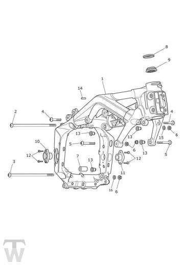 Hauptrahmen Standard - Street Triple & RX ab FIN 560477