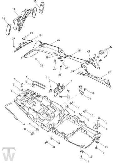 Kotflügel hinten - Street Triple & RX ab FIN 560477