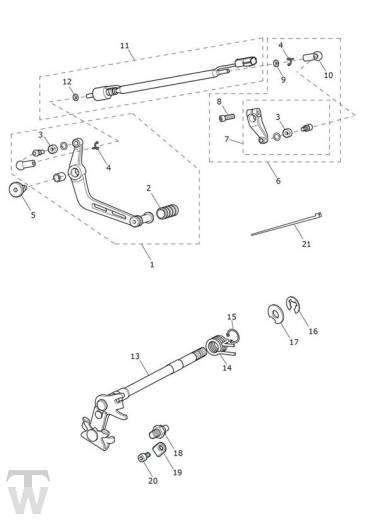 Schaltwelle RX - Street Triple & RX ab FIN 560477