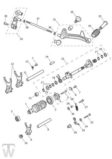 Schaltwelle Schaltwalze - Bobber ab FIN AC1196