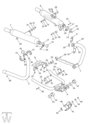 Auspuff - Bonneville T120 ab FIN AC6130