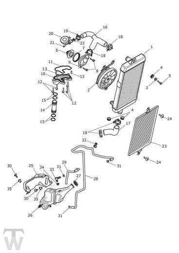 Kühlung - Bonneville T120 ab FIN AC6130