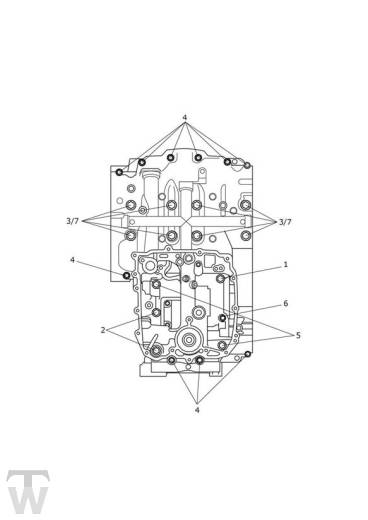 Motorgehäuse Schrauben - Bonneville T120 ab FIN AC6130