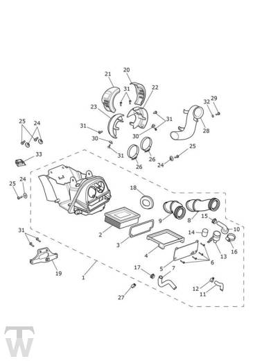 Luftfilterkasten - Bonneville T120 ab FIN AC6130
