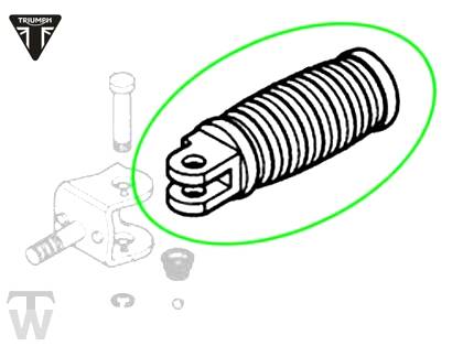 Fussraste hinten Speedmaster Vergaser