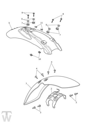 Kotflügel - Street Scrambler bis FIN 914447