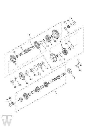 Getriebe - Scrambler 1200 XC ab FIN AE9098