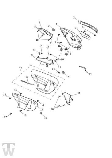 Seitenverkleidung - Scrambler 1200 XC ab FIN AE9098