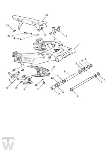 Schwinge - Scrambler 1200 XC ab FIN AE9098