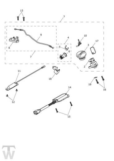 Schlosssatz - Scrambler 1200 XC ab FIN AE9098