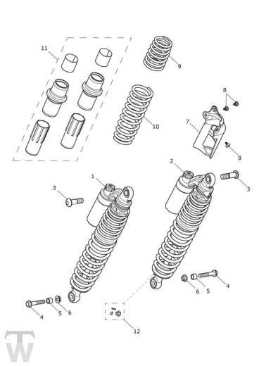 Federbeine - Scrambler 1200 XE ab FIN AC8499