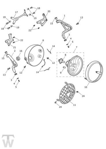 Hauptscheinwerfer - Street Scrambler ab FIN AB9837