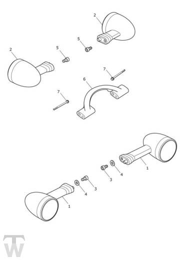 Indicator US Version - Speed Twin up to VIN AE2310