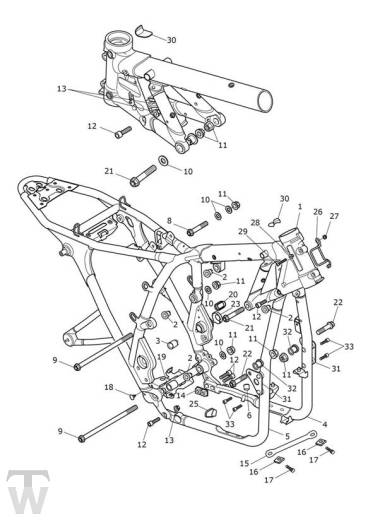 Hauptrahmen - Speed Twin bis FIN AE2310