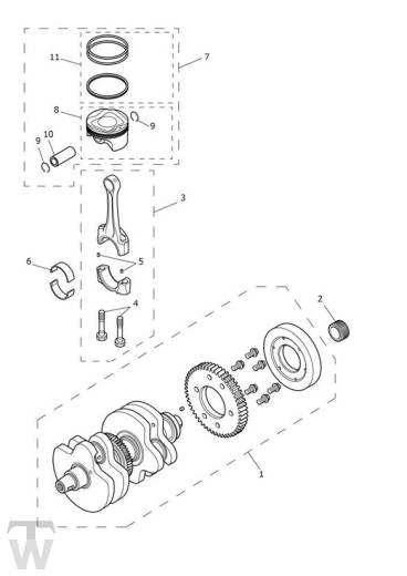 Kurbelwelle - Speed Twin bis FIN AE2310