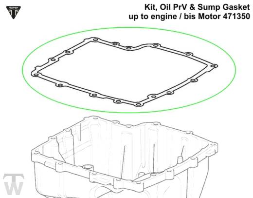 Ölwannendichtung Kit (nur 1x lagernd) Street Triple R bis FIN 560476