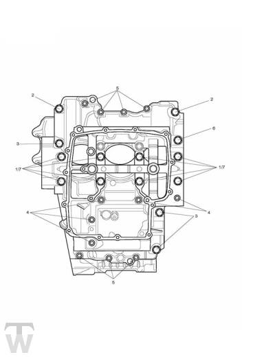 Motorgehäuse Schrauben - Street Triple R ab FIN 982752