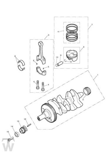 Crank Shaft - Street Triple R from VIN 982752