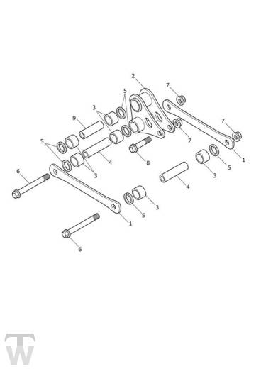 Federbein Umlenkung - Street Triple RS ab FIN 966534
