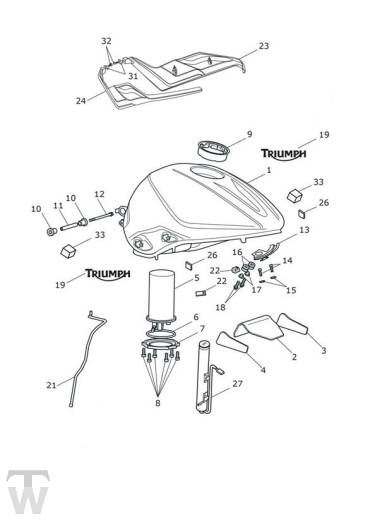 Benzinztank - Street Triple S 660 ab FIN 967907