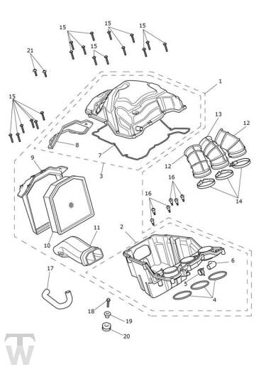 Luftfilterkasten - Tiger 900