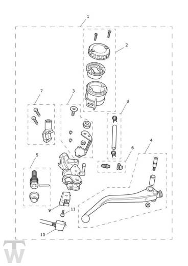 Master Cylinder Assy front - Tiger 900 Rally