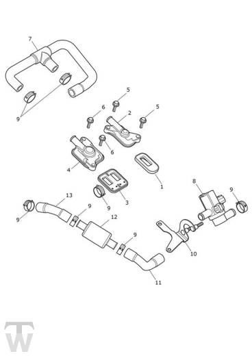 Sekundärluftsystem - Tiger 850 Sport