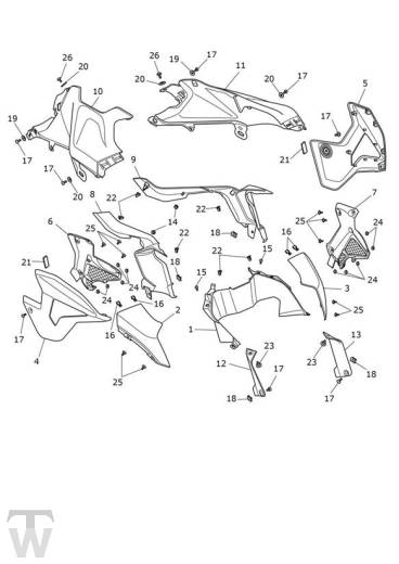 Seitenverkleidung - Tiger 1200 GT Pro