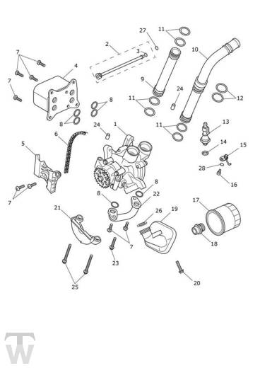 Ölpumpe Schmierung - Tiger 1200 GT Pro
