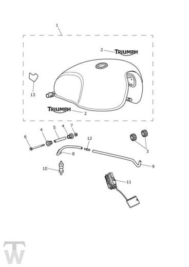 Benzintank schwarz - Scrambler 900