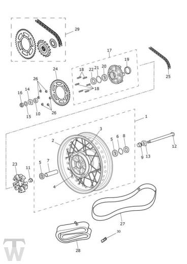 Hinterrad - Scrambler 900