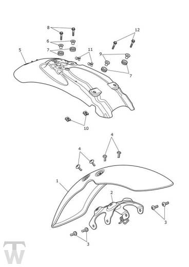 Mudguard - Speed Twin 900