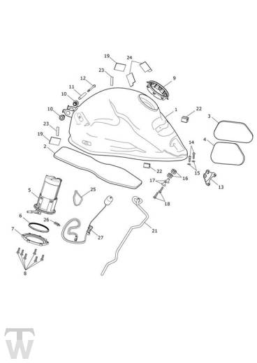 Benzintank - Street Triple R ab FIN BF1297