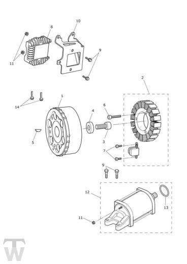 Anlasser Lichtmaschine - Street Triple Moto2