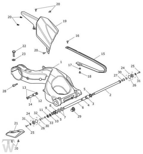 Schwinge - Tiger Sport ab FIN750470