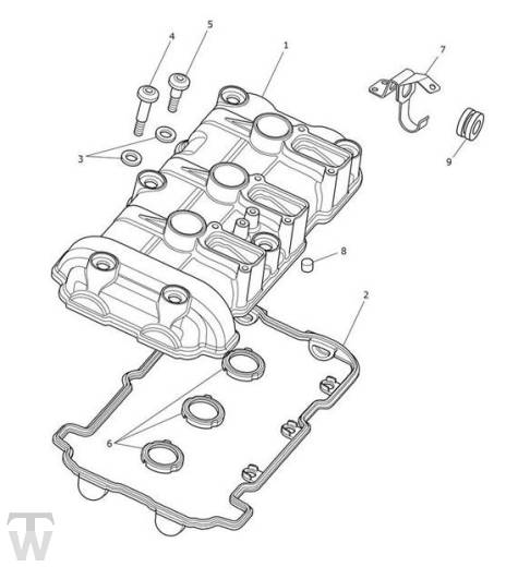 Nockenwellendeckel - Tiger Sport ab FIN750470