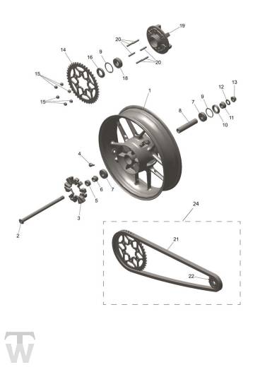Hinterrad - Speed 400