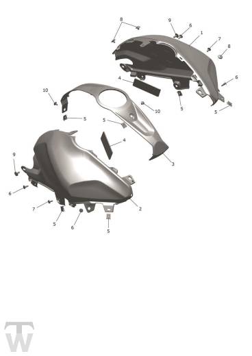 Benzintank Verkleidung - Daytona 660
