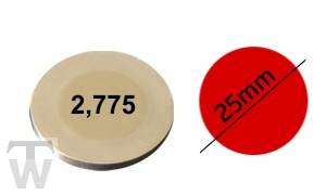 Shim D25mm, H2.775mm
