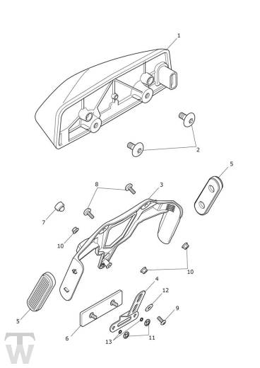 Heckleuchte - Tiger 1200 Rally Explorer