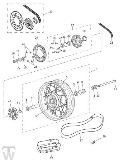 Hinterrad - Speedmaster 1200 ab AC1201
