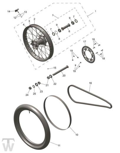 Hinterrad - TF 450-RC