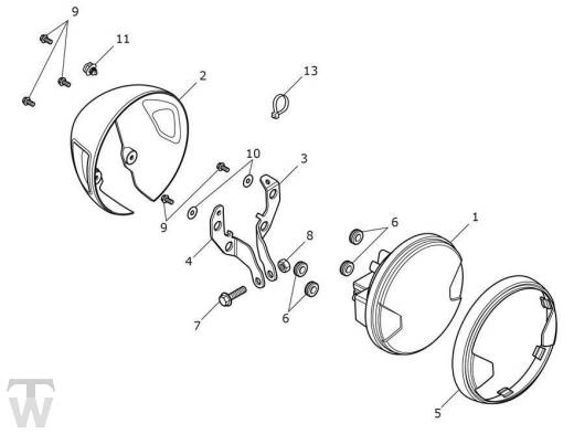 Hauptscheinwerfer - Trident 660 bis BU6463