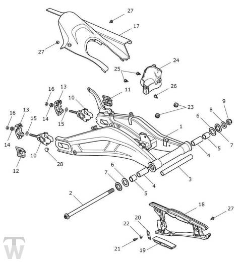 Schwinge - Trident 660 bis BU6463